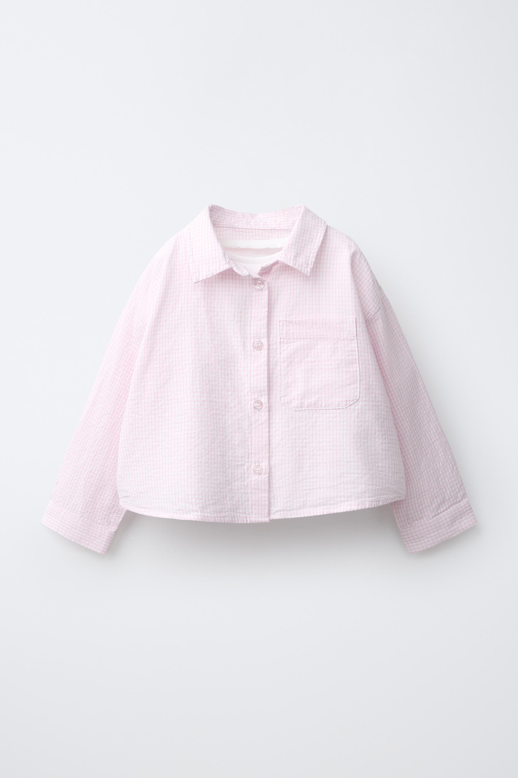 STRIPED SHIRT AND EMBROIDERED DOG T-SHIRT SET